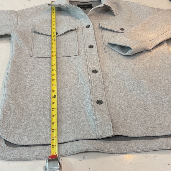 Banana Republic Light Gray Shirt Jacket MEDIUM - Picture 9 of 12